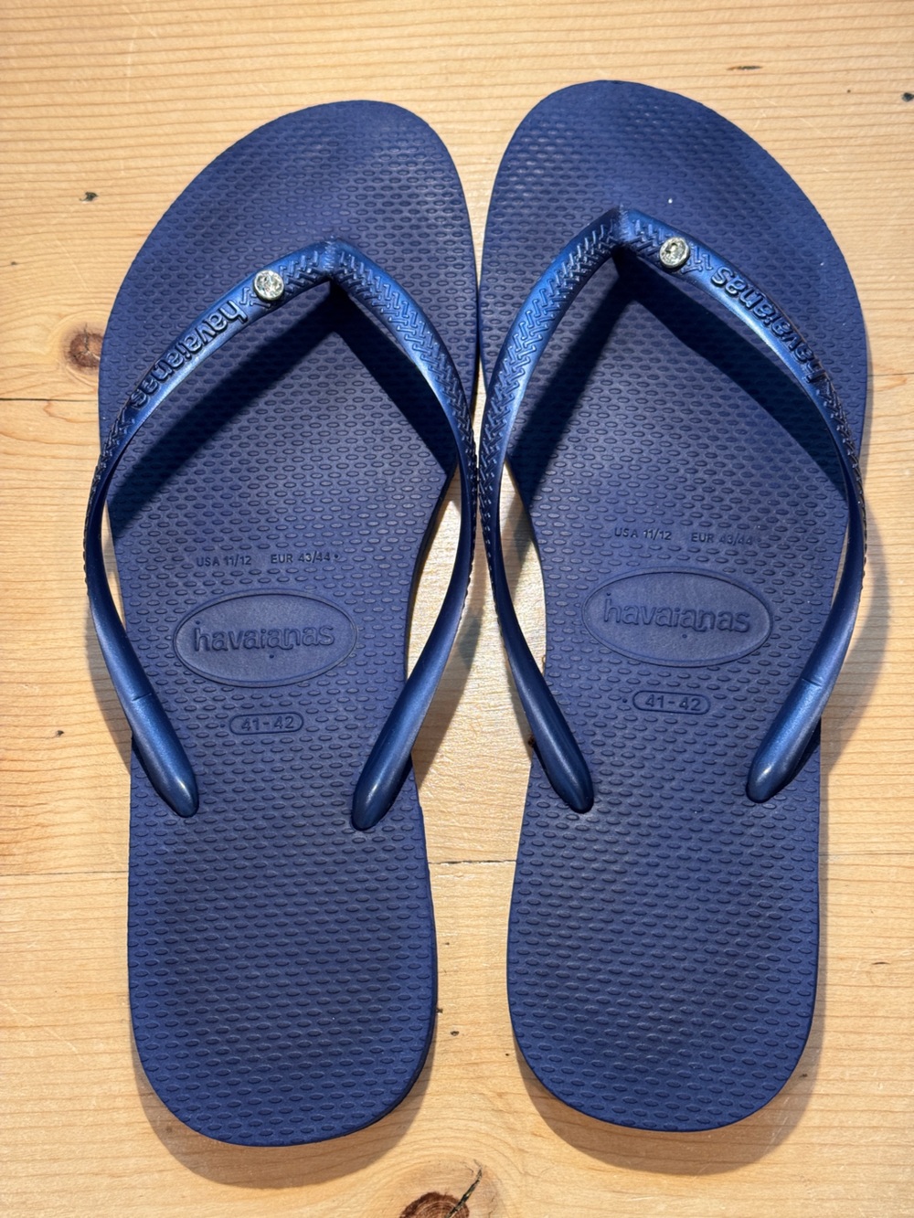 Havaianas Slim Crystal SW II Women Size 9/10 US or 41/42 EU Beach